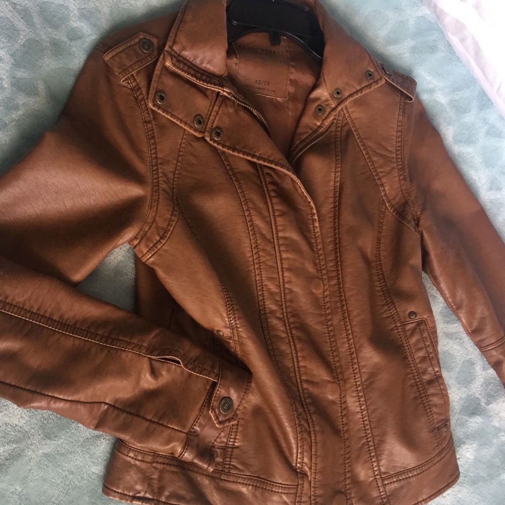 XS Aeropostal Brown leather jacket